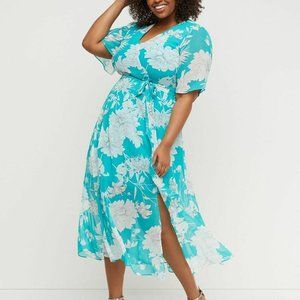 NWT- Lane Bryant Floral Chiffon Maxi Dress